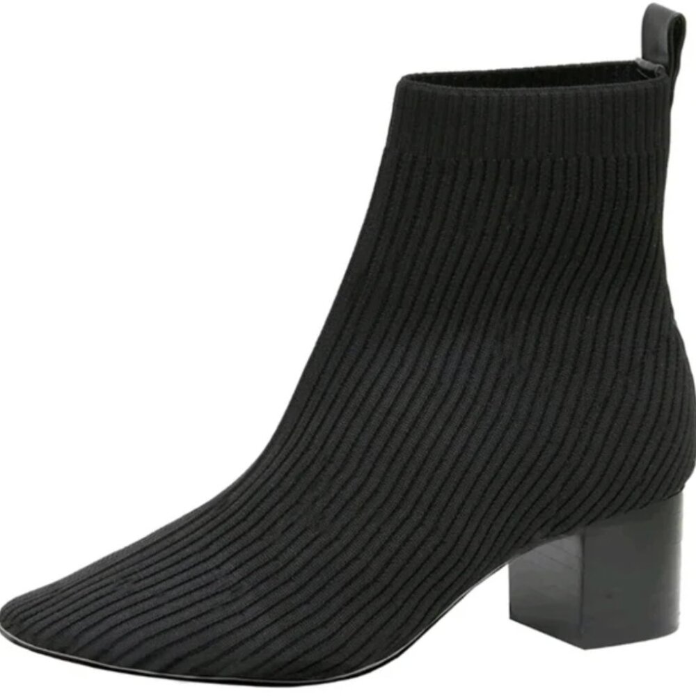 Joie X Revolve size 8 Neely Knit stretchy block sock ankle heeled bootie